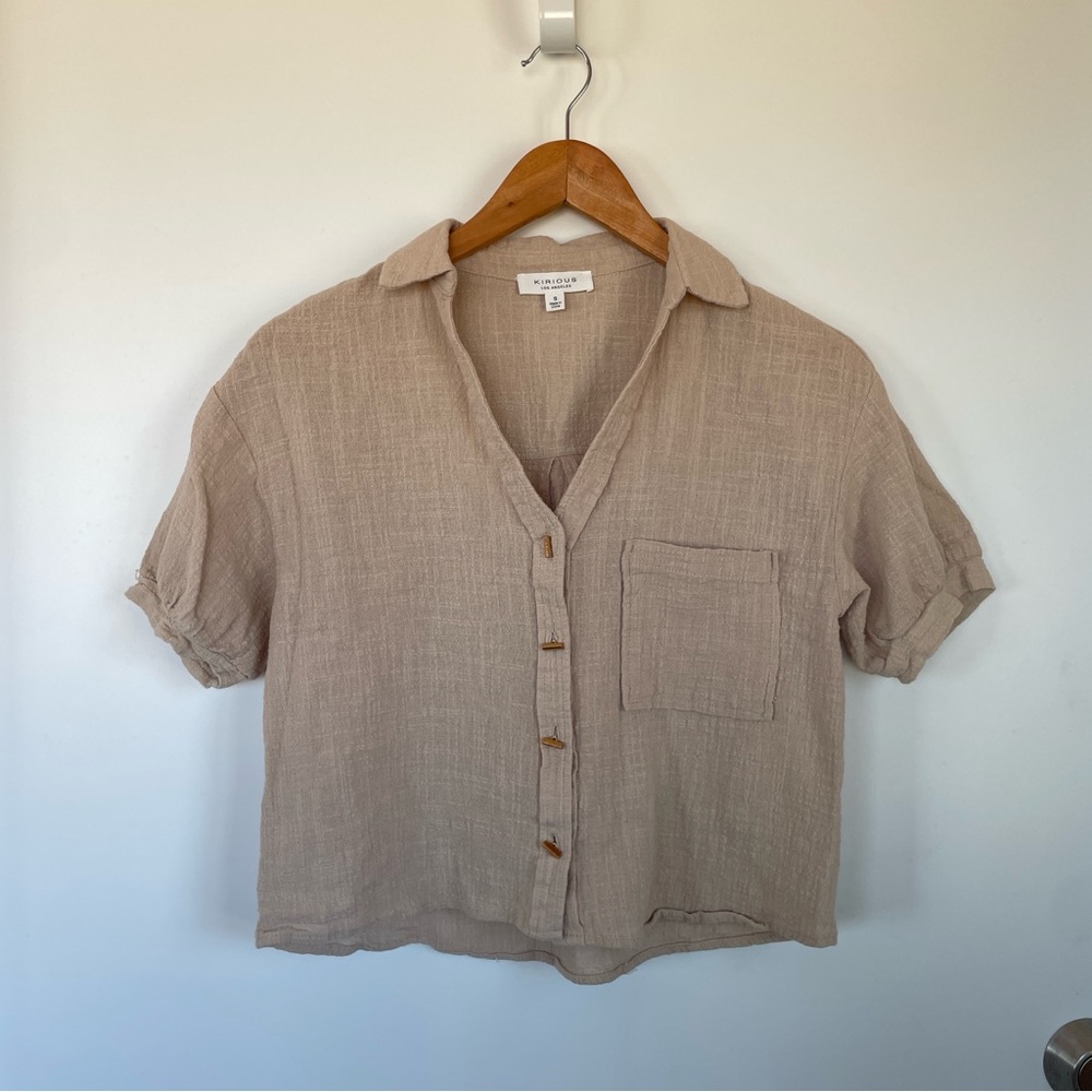 Kirious Cream Textured Crop Button